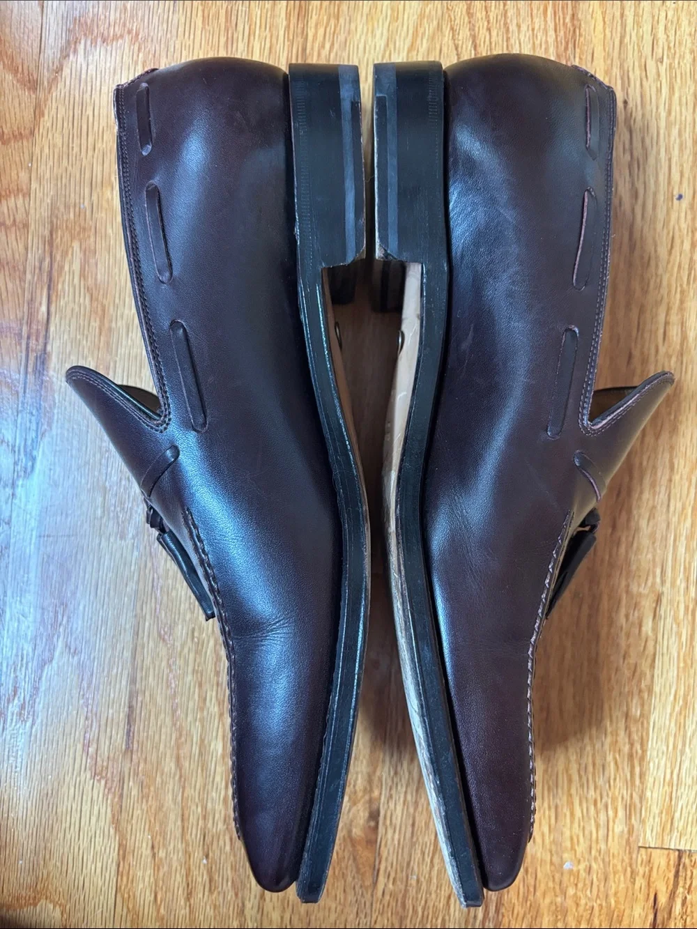 Salvatore Ferragamo Dark Brown Leather Tassel Loafers